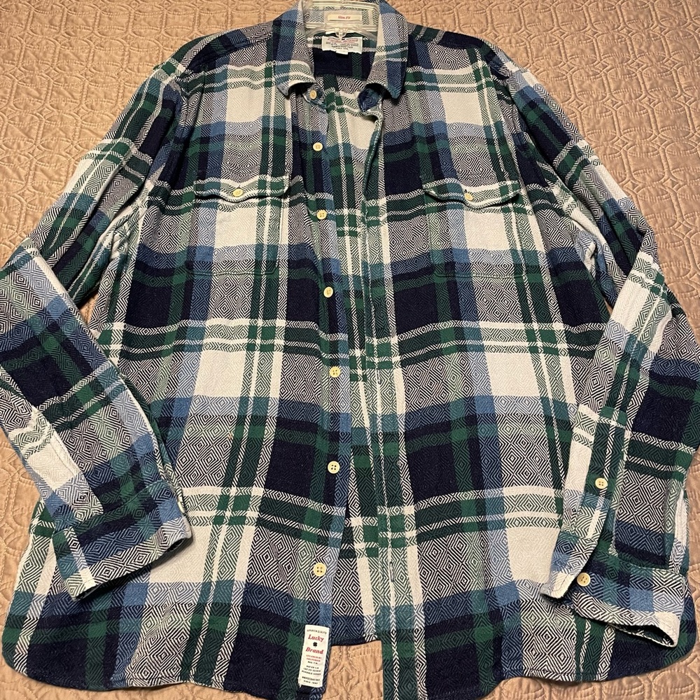 Lucky Brand Woven Button Down Shirt